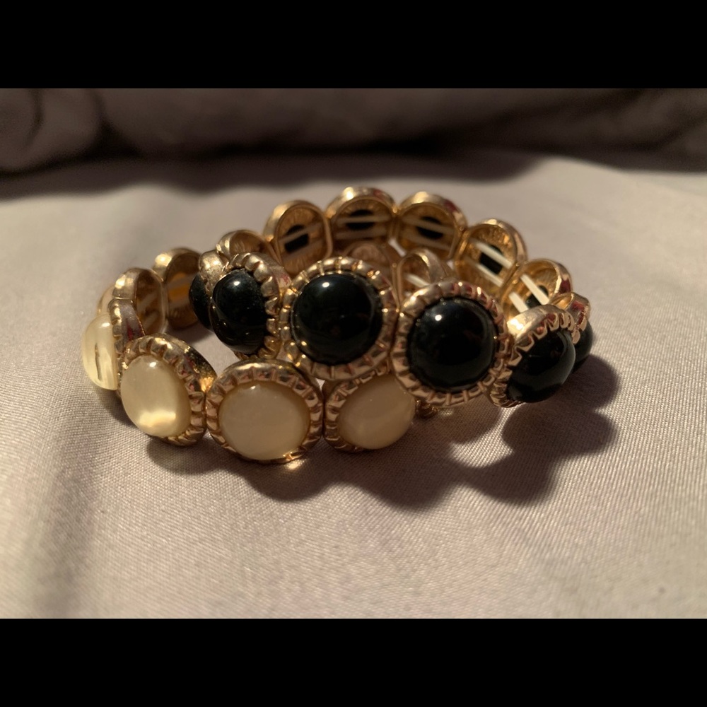 Forever 21 black and white bracelets